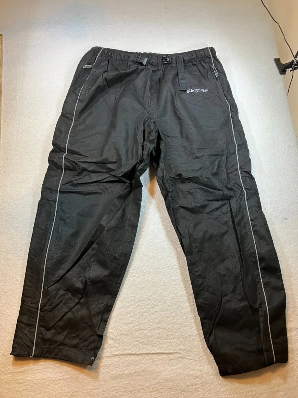 Frogg Toggs‎ Waterproof Black Rain Suit  With Travel Bag Mens 2XL